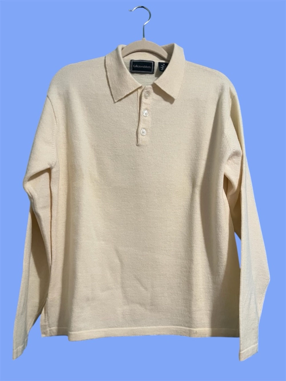 Men's long-sleeved yellow sweater, size M